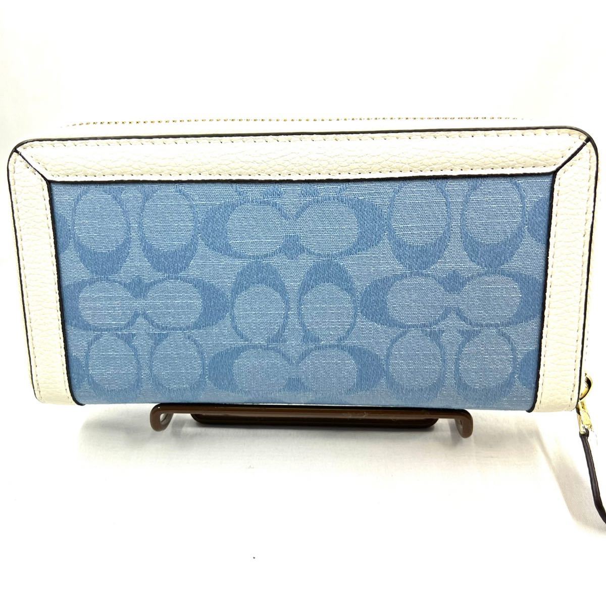COACH コーチ シャンブレー 水色 ウォッシュドデニムチョーク 
