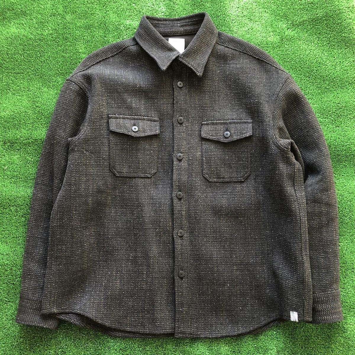 visvim I.C.T. kofu fil shirt LUMBER TWEED Size1 BLACK 長袖シャツ 