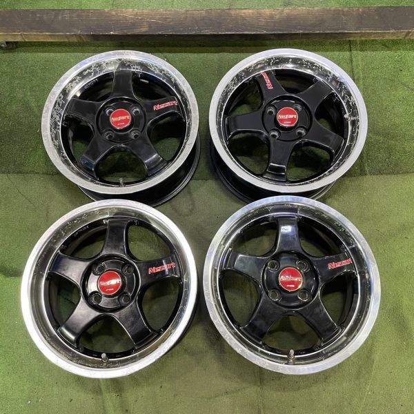 ☆送料無料☆WORK Nezart 15x6.5JJ 4H 100 +50 φ60 4本/中古社外アルミ