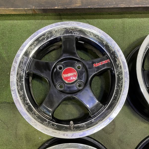 ☆送料無料☆WORK Nezart 15x6.5JJ 4H 100 +50 φ60 4本/中古社外アルミ