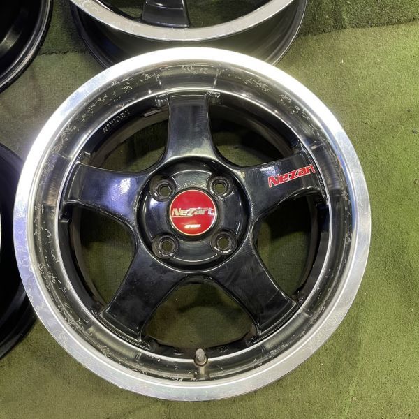 ☆送料無料☆WORK Nezart 15x6.5JJ 4H 100 +50 φ60 4本/中古社外アルミ