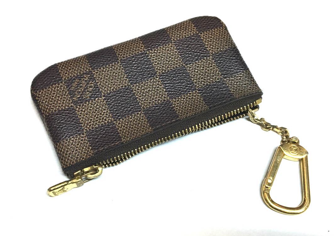 送料無料 良品 LOUIS VUITTON ルイ・ヴィトン キーリング付 コインケース N62658 ダミエ 財布 小銭入れ 