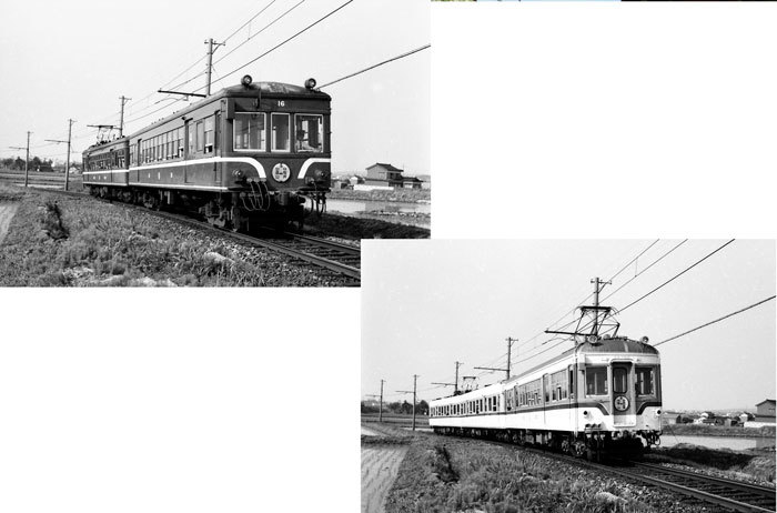 鉄道ネガ2枚】富山地方鉄道 モハ14710形，モハ14750形 鉄道