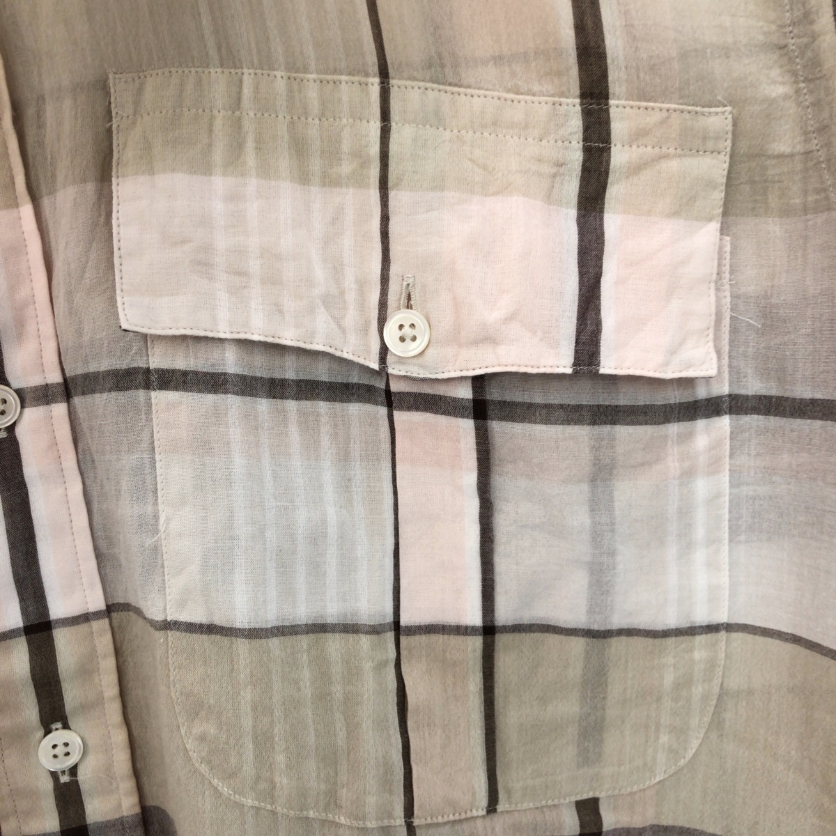 未使用 KAPTAIN SUNSHINE スタンドカラー サファリ シャツ BIG PLAID