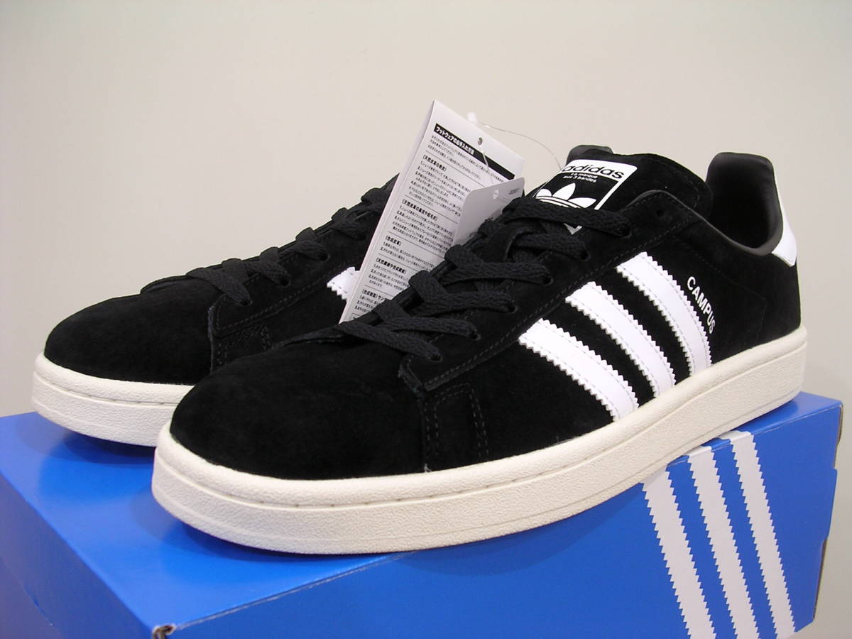 新品即決 adidas CAMPUS BLACK/WHITE 黒白 US10 28cm アディダス 