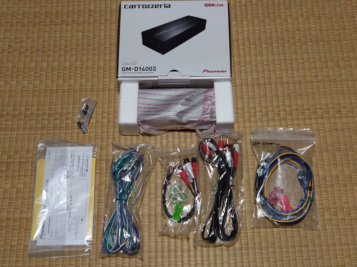 未使用】カロッツェリア GM-D1400-2 パワーアンプ 4ch 高純度OFC