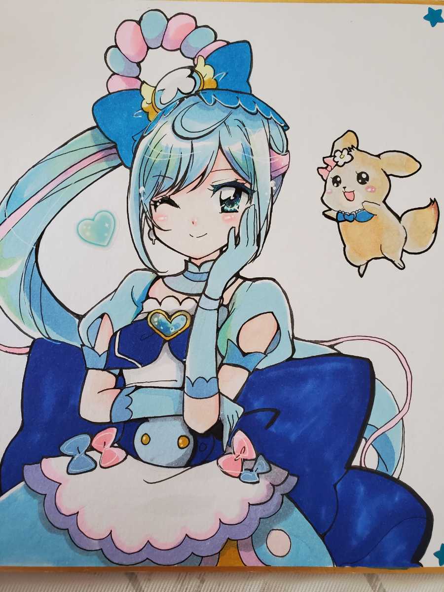 手書き手描きデリシャスパーティプリキュアスパイシー 手描きイラスト 売買されたオークション情報 Yahooの商品情報をアーカイブ公開 オークファン Aucfan Com