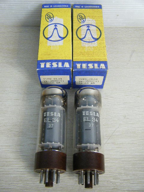 お得，2025 1う3 TESLA テスラ 真空管 2個セット EL34 Ｖp=380V Ip=60ｍA ELECTRONIC TUBE 箱付き 2本 ペア ビンテージ 現状品(真空管)｜売買されたオークション情報、yahooの商品情報をアーカイブ公開 - オークファン 真空管