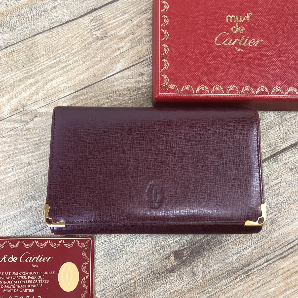 カルティエ Cartier マスト マストライン 長財布 ラウンドファスナー長 