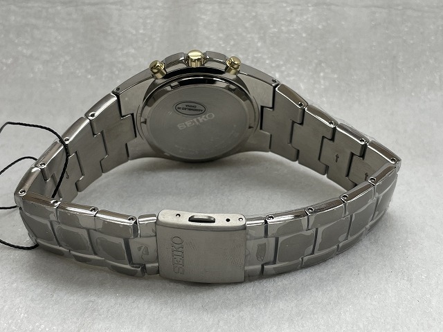 稼働品】SEIKO セイコー クロノグラフ チタン SND449P1 時計 クオーツ 