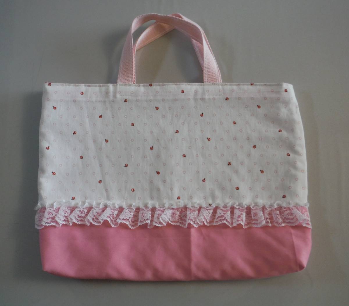 入園 入学 2点セット ハンドメイド レッスンバッグ ＆ 上履き入れ 綿麻 