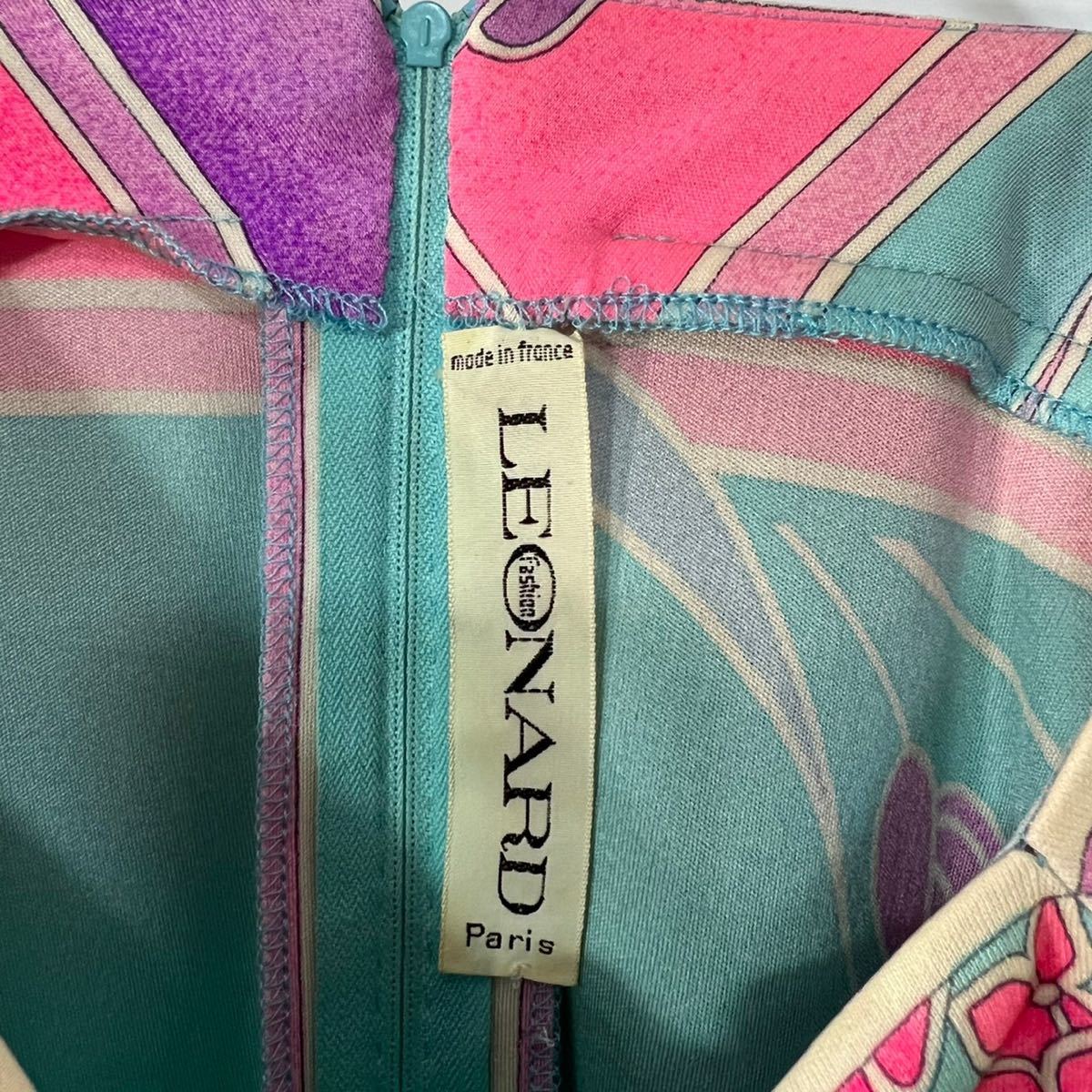 LEONARD PARIS レオナール ロングワンピース 花柄ワンピース 花柄 最