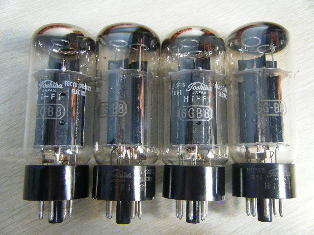 1け6☆Toshiba 東芝 真空管 4個セット《6G-B8》Hi-Fi ペアー 