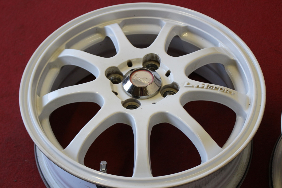 ■■ LM SPORT 白色 ■■ 15×5J +45 PCD100/4H 4本 軽自動車 アルトワークス キャスト ハスラー N-BOX ウェイク スペーシアカスタム LM レアマイスター LEHRMEISTER（レアマイスター） White GAB 100」の人気商品一覧・価格比較