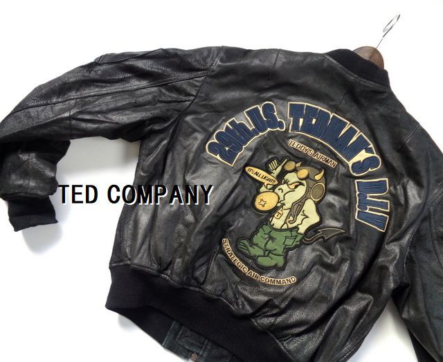 初期 限定☆TED COMPANY TED MAN テッドマン レザー MA-1 フルデコ 