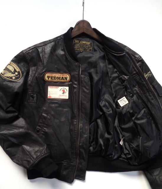 初期 限定☆TED COMPANY TED MAN テッドマン レザー MA-1 フルデコ 