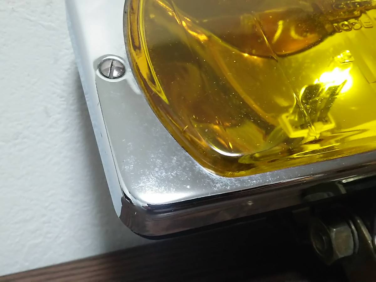 当時物 旧車 フォグランプ 0 シビエ 新品 CIBIE シビエ95角型 フォグランプ＆ドライビングランプ 角型 IODE 1 ドライビングランプ 2個セット(カバー付 CIBIE(シビエ) イエローレンズ