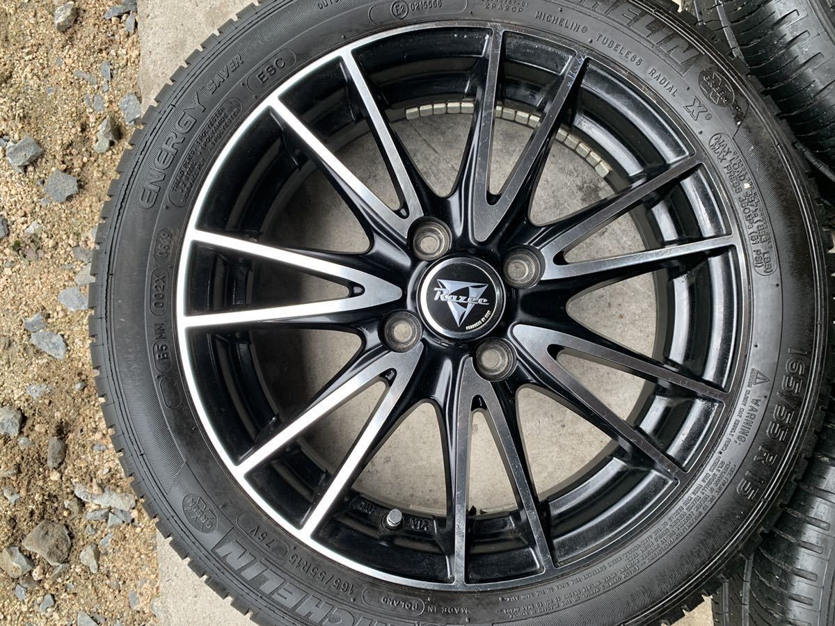 インターミラノ Razee NX-7 15x4.5 +45 165/55R15 バリ山 タント N-BOX 