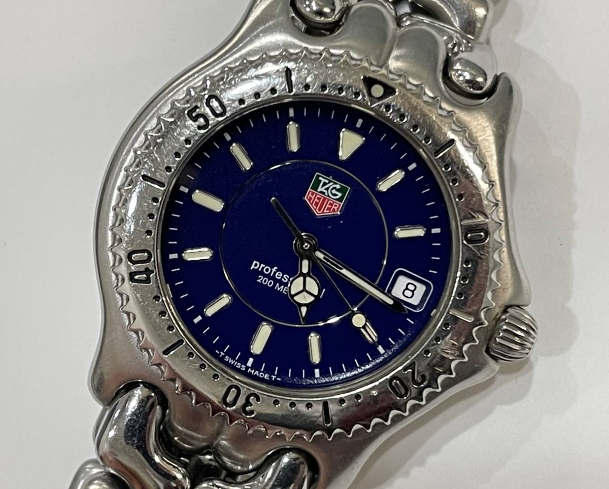 エクスクルーシブ タグホイヤー TAG Heuer 美品✨ 電池交換済 ブルー 