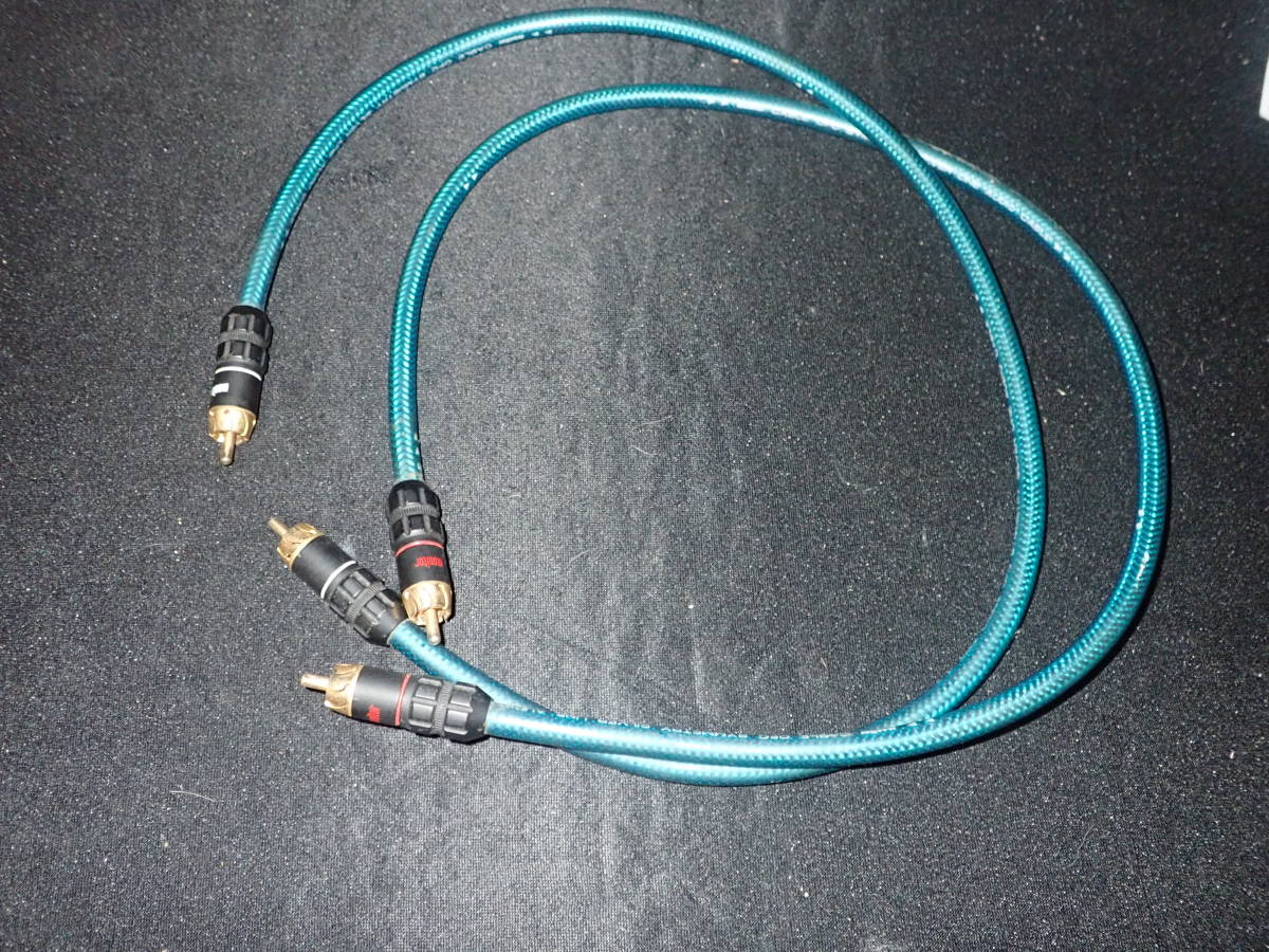 monitor モニター RCAケーブル silver line audio cable 2本 約65cm