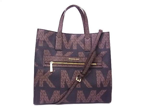定番人気，得価 1円 MICHAEL KORS マイケルコース レザー 2WAY ハンドバッグ ショルダーバッグ 斜め掛け 肩掛けかばん ブラウン系 V8301アh(その他)｜売買されたオークション情報、yahooの商品情報をアーカイブ公開 女性用