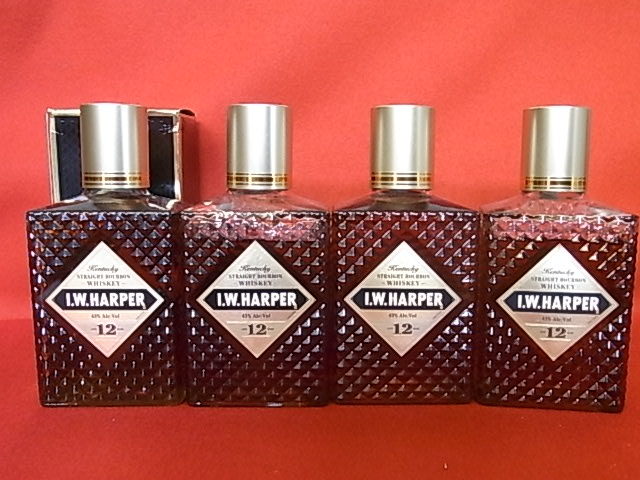 ○I.W HARPER12年 4本まとめて（未開封1本・開封済み3本）750ml  