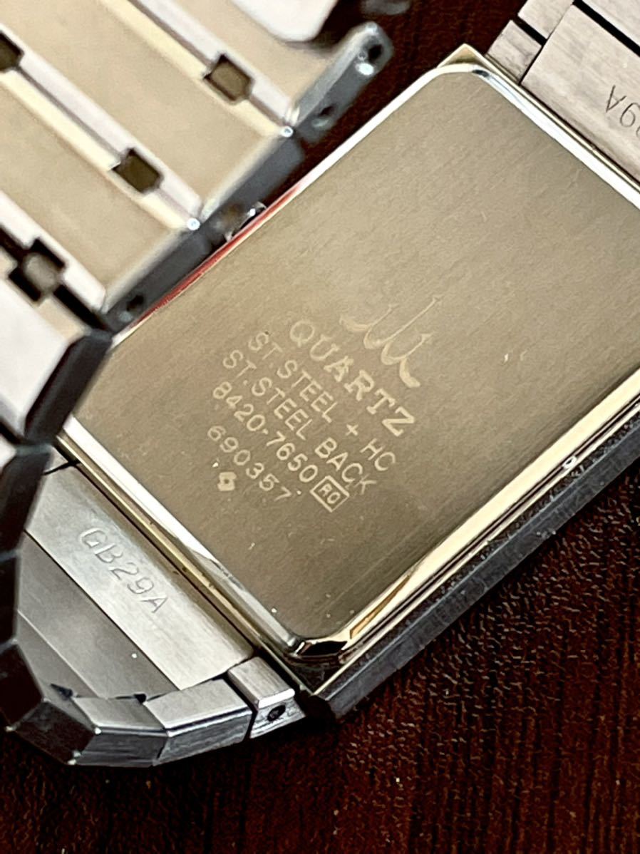 キラキラ超硬部品付ケース！作動中！メンズ SEIKO セイコー CREDOR