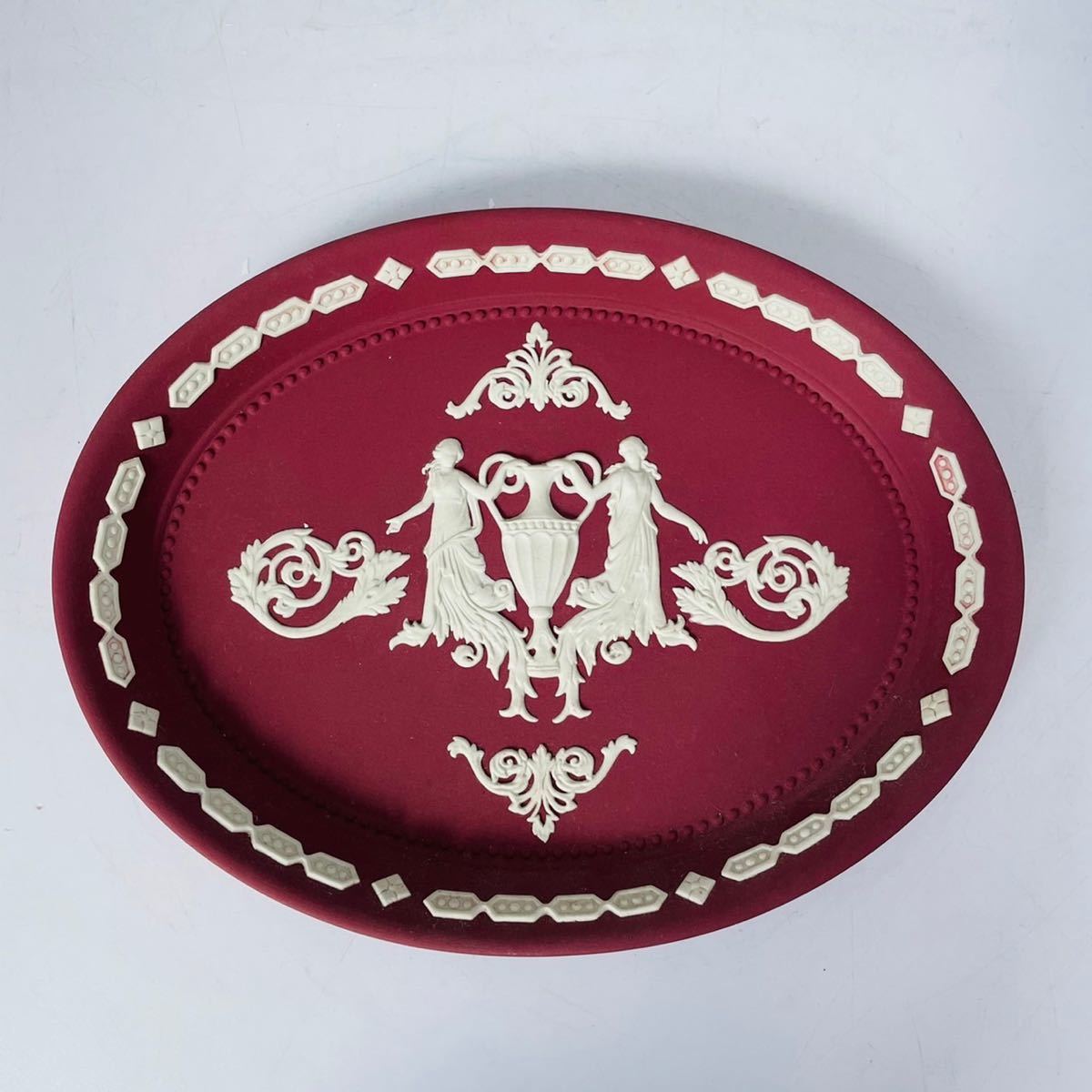 ☆ ウエッジウッド WEDGWOOD ジャスパー レッド 赤 平皿 小物皿 直径 