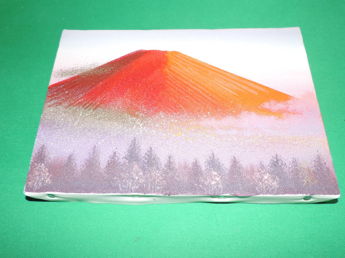 徳田春邦 富士山 油絵 赤富士 徳田春邦「赤富士」油彩画 「赤富士」