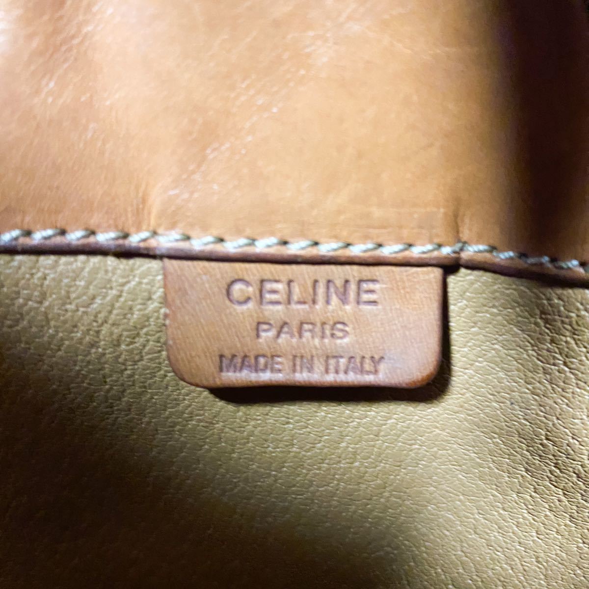 CELINE オールドセリーヌ 巾着 ショルダーバッグ マカダム柄