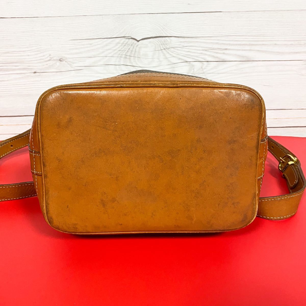 CELINE オールドセリーヌ 巾着 ショルダーバッグ マカダム柄