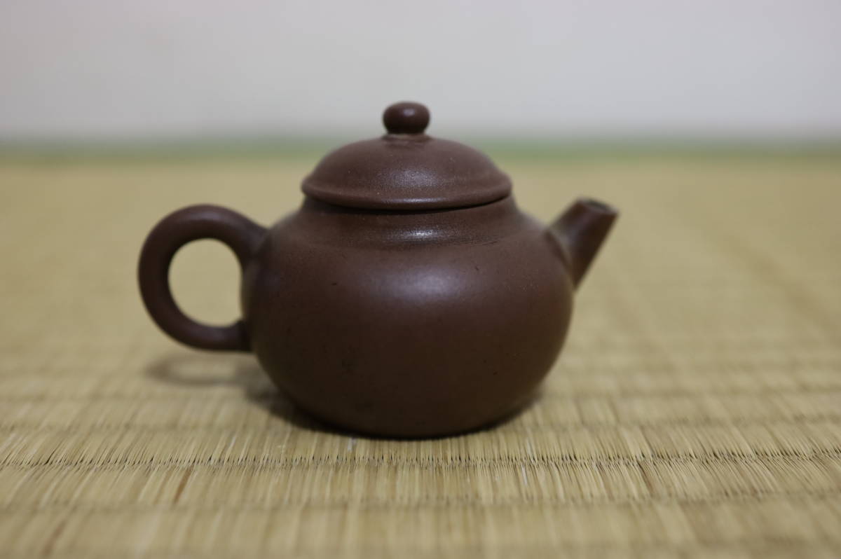 朱泥 急須 唐物 煎茶道具 砲口 中国宜興 紫砂 紫泥 朱泥