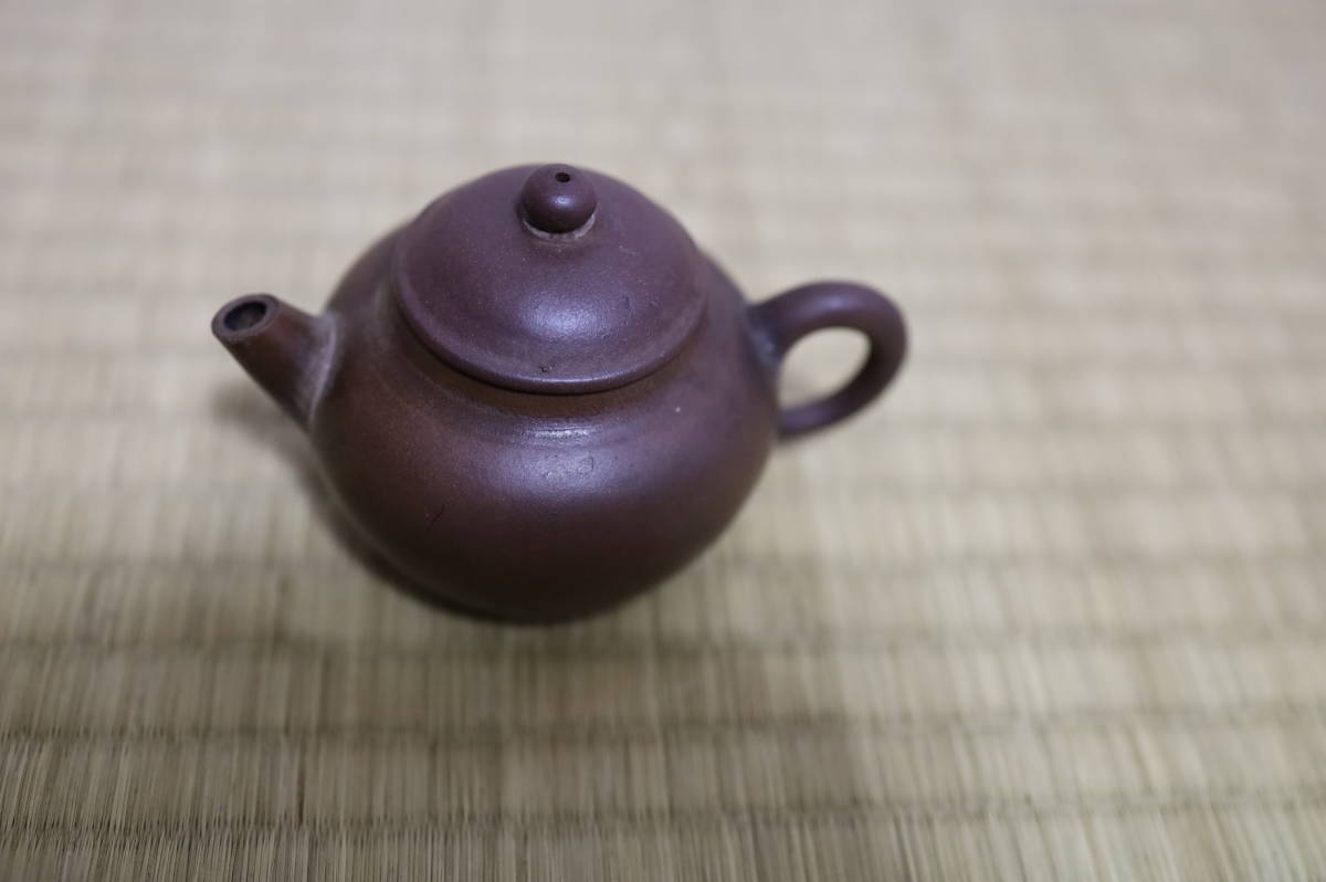 唐物 朱泥砲口急須 在銘 中国宜興紫砂壺 茶器煎茶道具