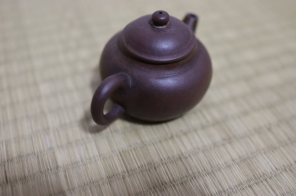 唐物 朱泥砲口急須 在銘 中国宜興紫砂壺 茶器煎茶道具