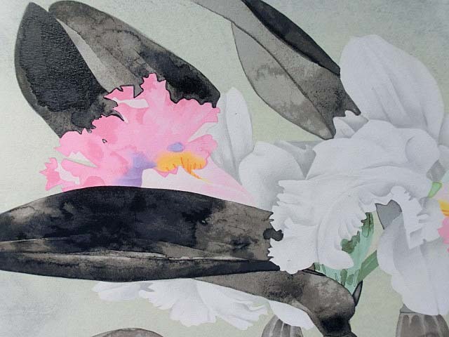 中島千波「高台寺の枝垂桜」シルクスクリーン :: 絵画買取・販売