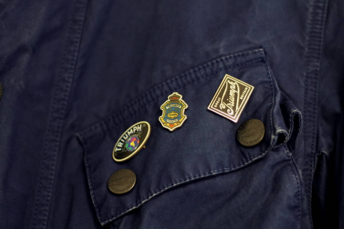 TRIUMPH/ピンズ付】Barbour International Jacket トライアンフ S 