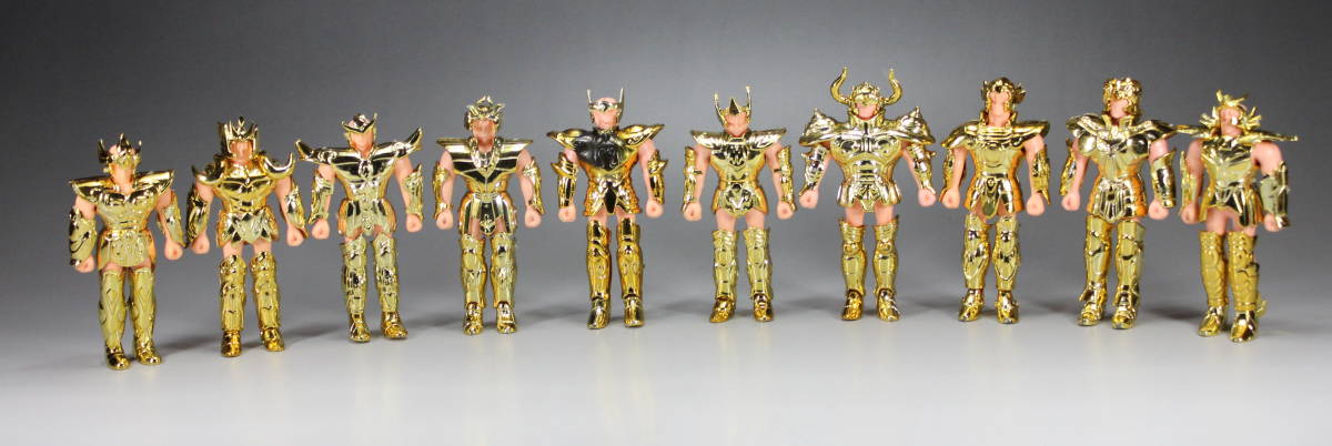 聖闘士星矢 バトルセイントボックス 黄金聖衣 10体 バンダイ 食玩 古い 