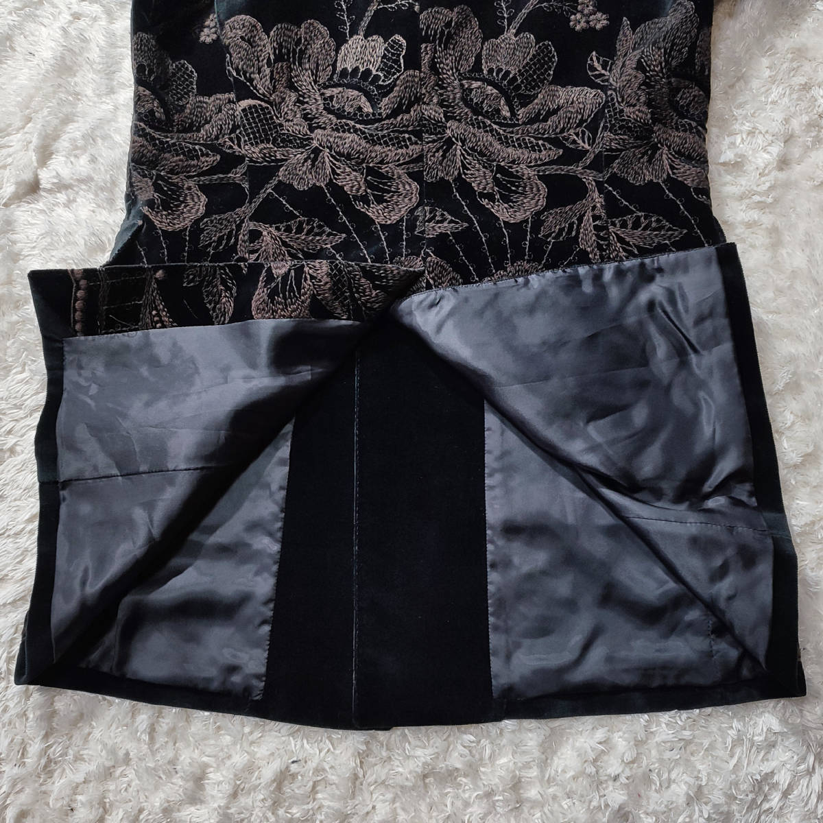 Paul Smith 花柄刺繍 ベルベットコート ロングコートベロア