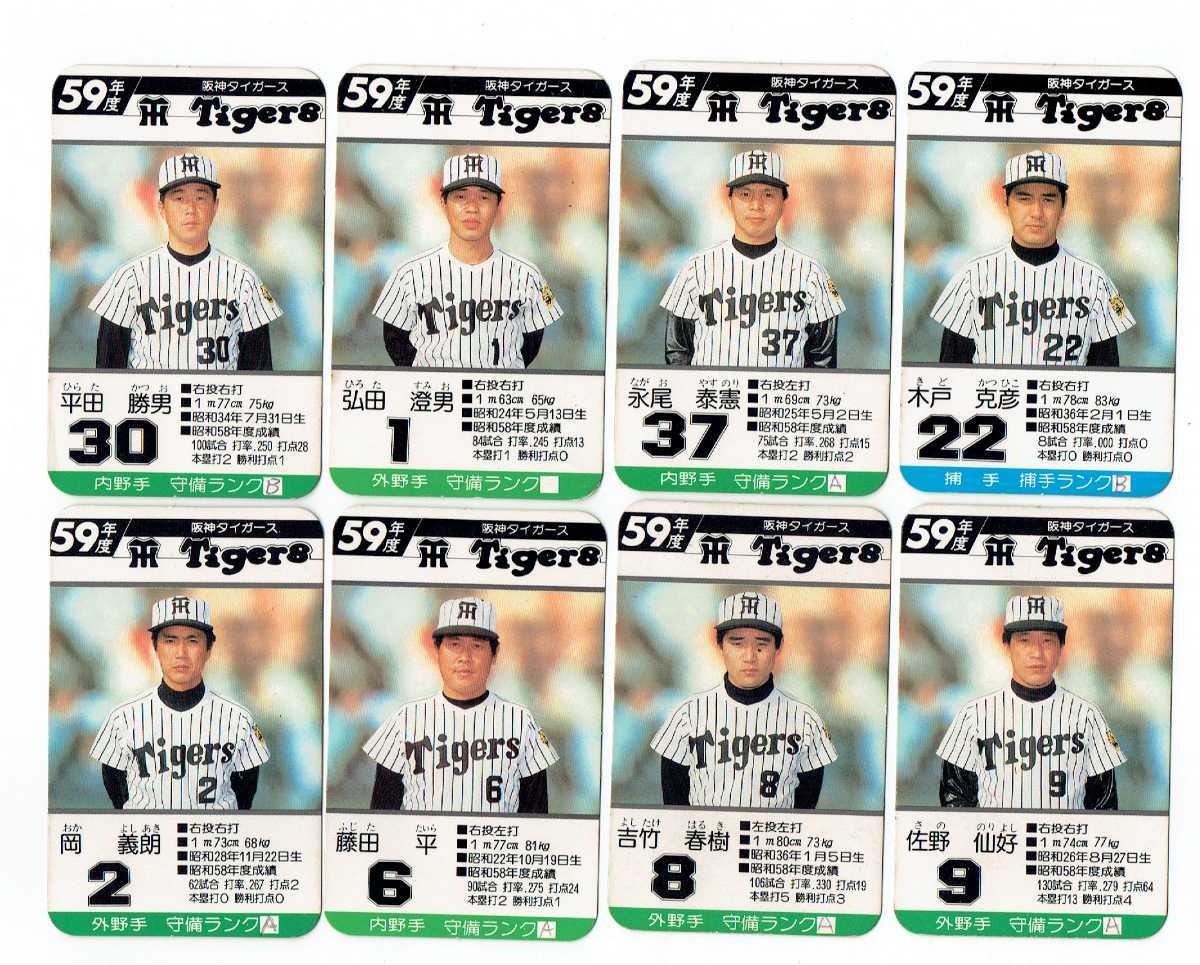タカラプロ野球カードゲーム 昭和59年版阪神タイガース＋おまけ自作