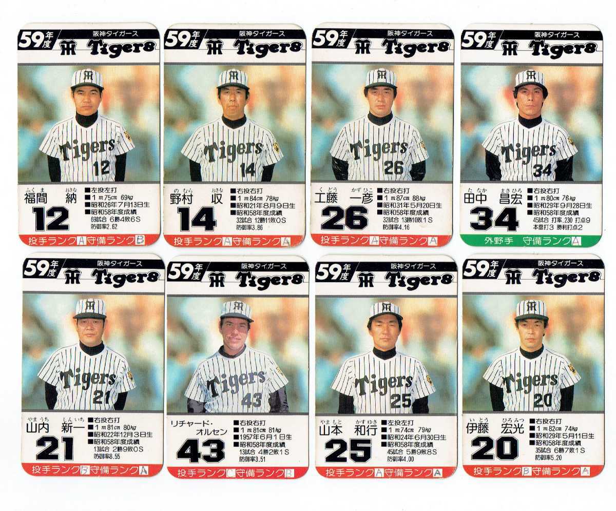 タカラプロ野球カードゲーム 昭和59年版阪神タイガース＋おまけ自作