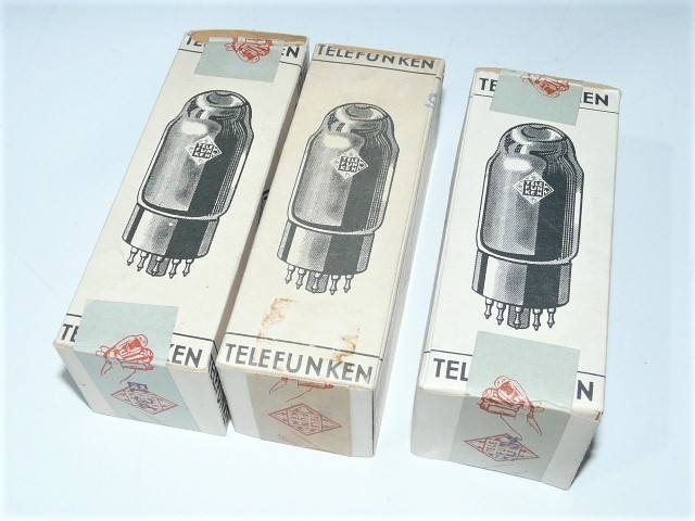 真空管EL34 3セット　箱無し　現状品 ◇TELEFUNKEN テレフンケン EL34 真空管 EL-34 ヴィンテージ 元箱のみ