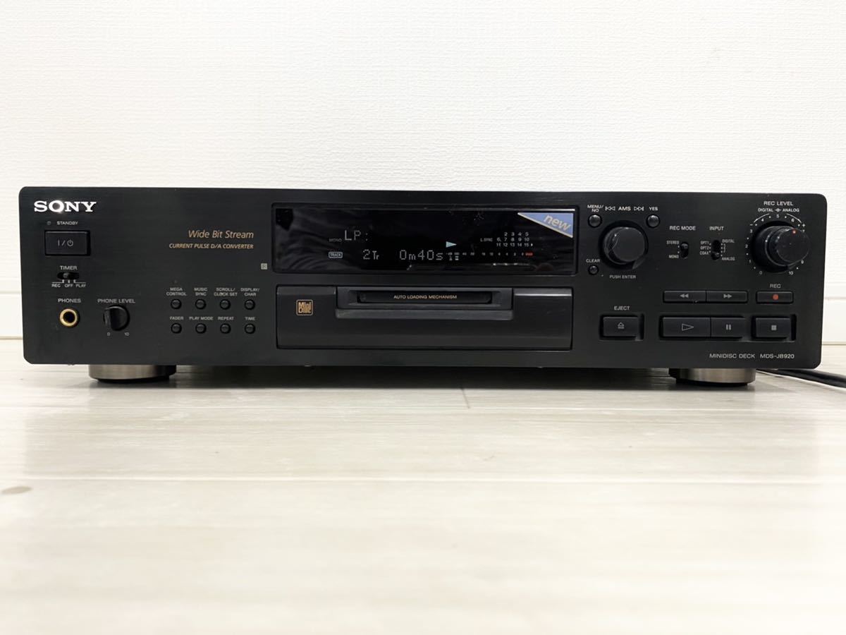 SONY MDS-JB920 ミニディスクデッキ | SONY ソニー MDS-JB920