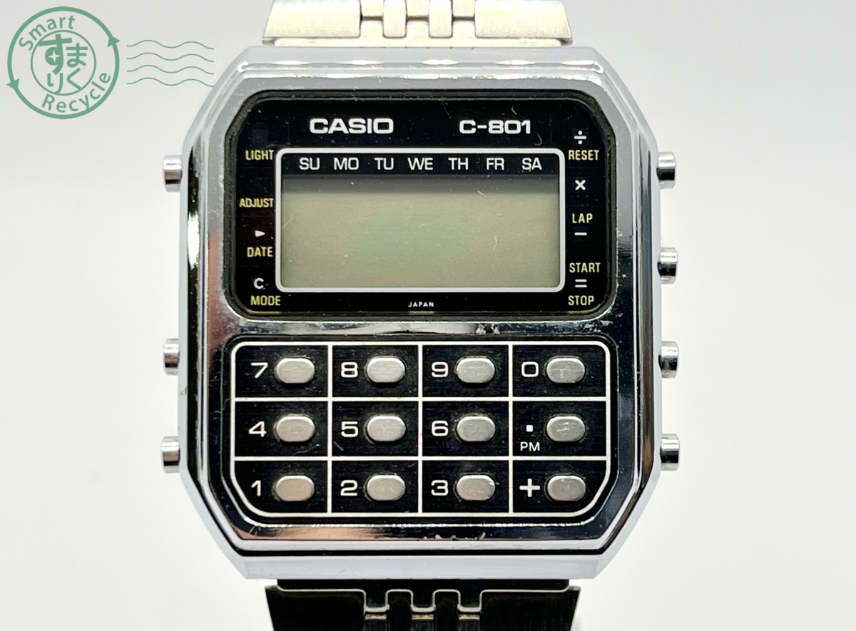 動作未確認□CASIO カシオ C-801 カリキュレーター デジタル クォーツ 