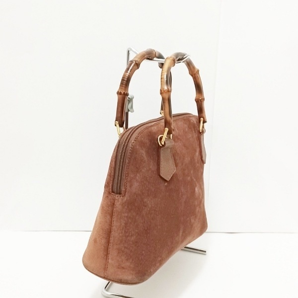 グッチ GUCCI ハンドバッグ バンブー スエード×レザー ダーク グッチ GUCCI ハンドバッグ バンブー スエード×レザー ダーク