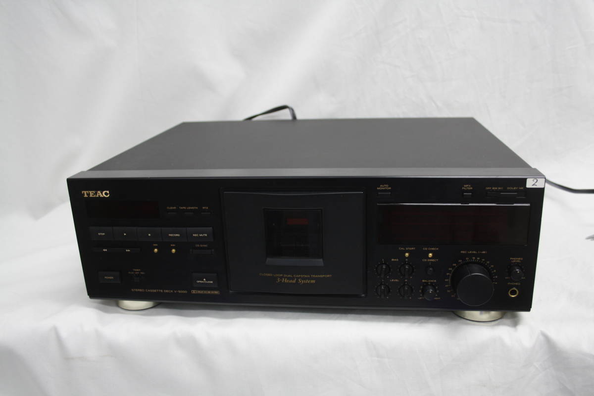 ジャンク・通電のみ】TEAC ティアック V-5000 ステレオカセットデッキ