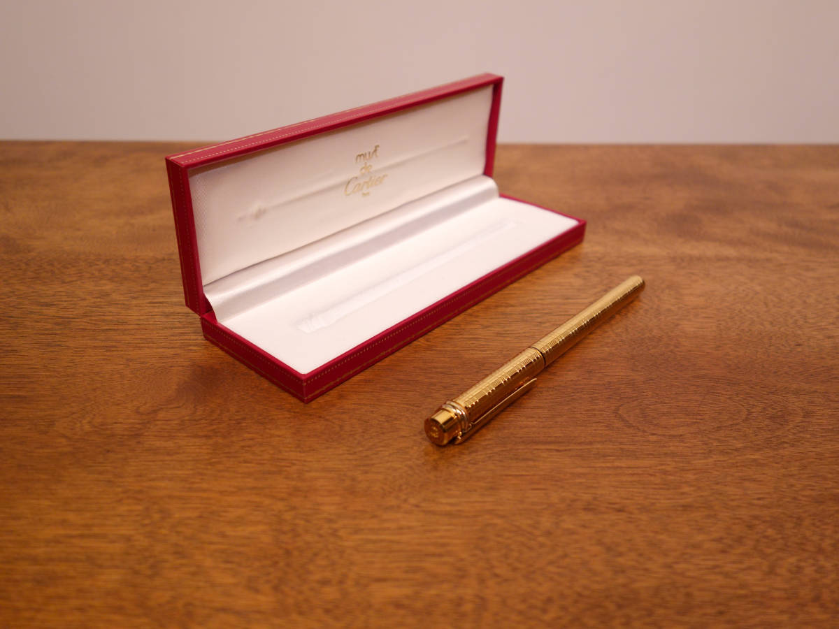 カルティエ Cartier 18K 750 刻印 ゴールド 万年筆 トリニティ