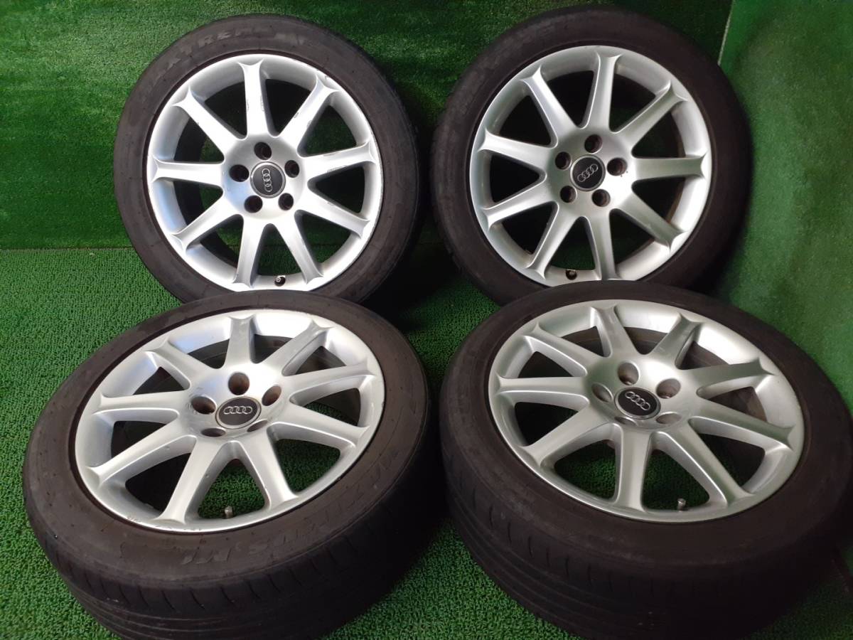  アウディ純正ホイール AUDI 17&times;7.5J 夏タイヤセット 215/50 4本 売切(ラジアルタイヤ)｜売買されたオークション情報、yahooの商品情報をアーカイブ公開 - オークファン 5穴