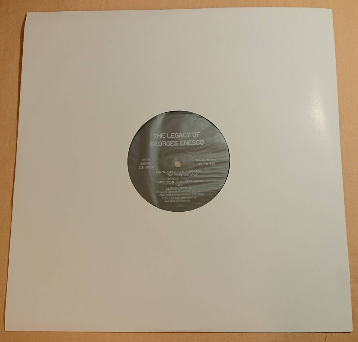 新作，お買い得 プライベート盤LP THE LEGACY OF GEORGES ENESCO/ジョルジェ エネスク名演集/バッハ/ベートーヴェン/モーツァルト/メンデルスゾーン(器楽)｜売買されたオークション情報、yahooの商品情報をアーカイ 器楽