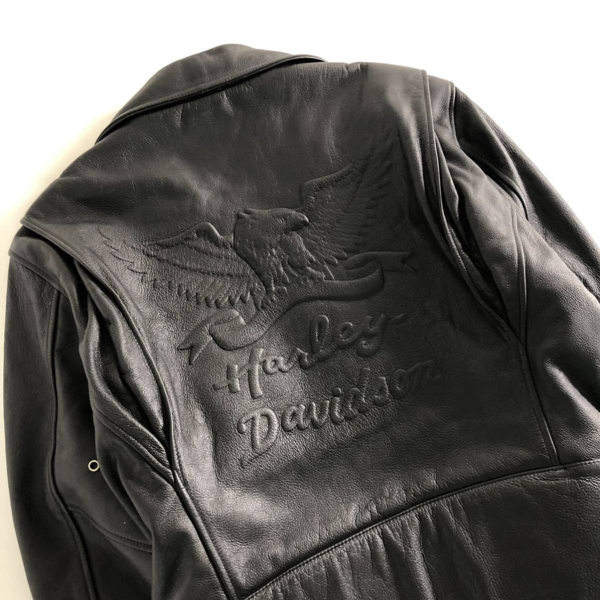 美品 Harley-Davidson ハーレー レザーダブルライダースジャケット 