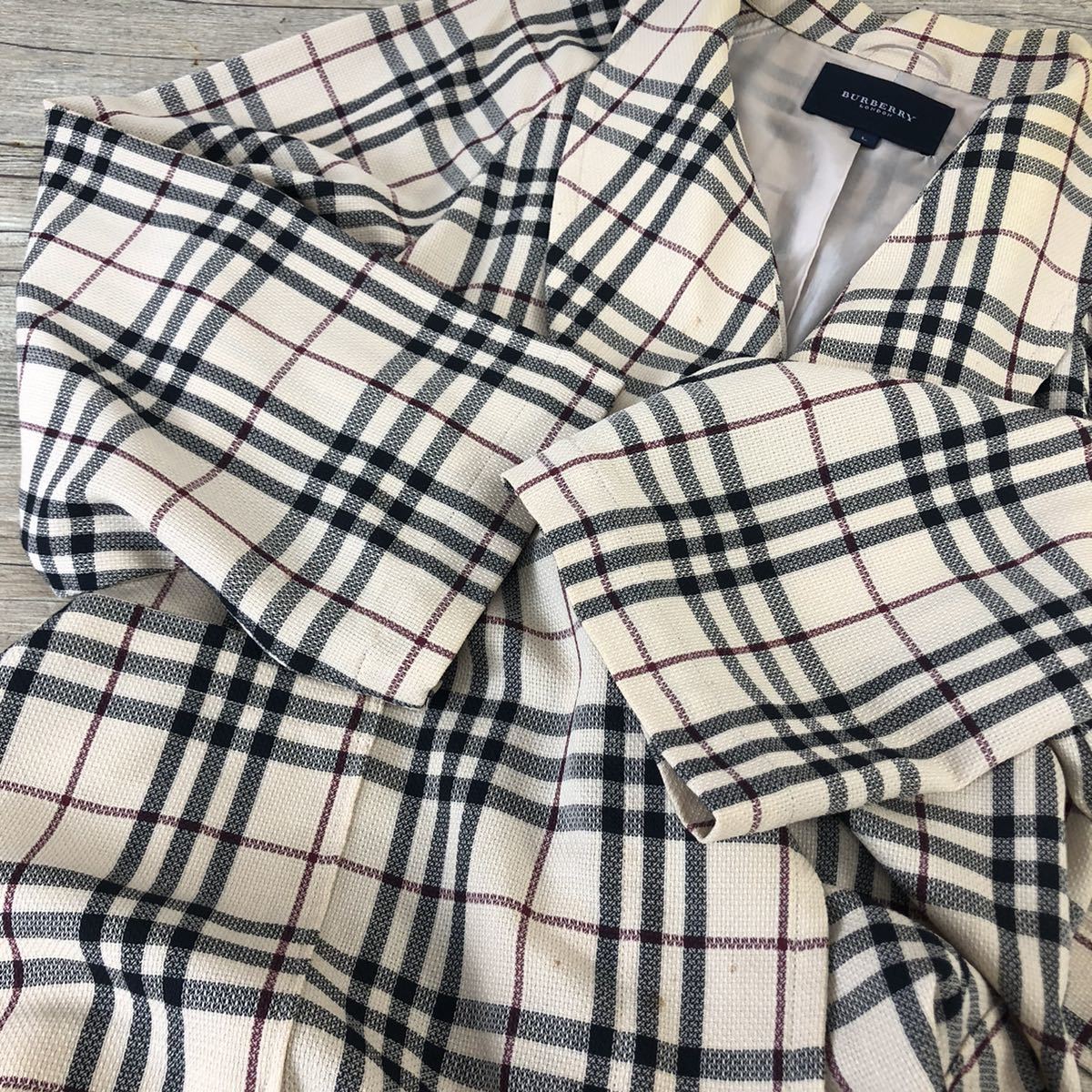 BURBERRY バーバリー ロンドン 総柄ノバチェック テーラー ガウン